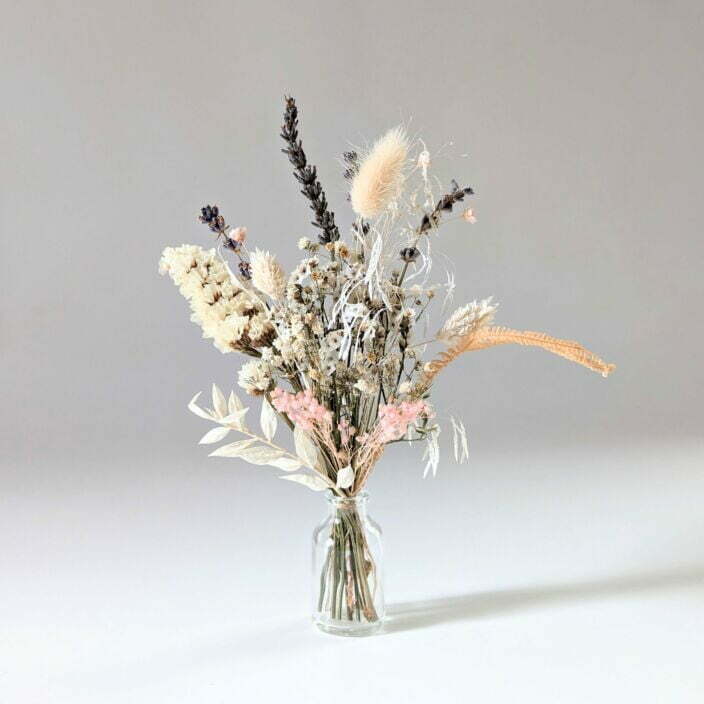 Mini bouquet de fleurs séchées pour décoration de table évènementielle, Rosae 2