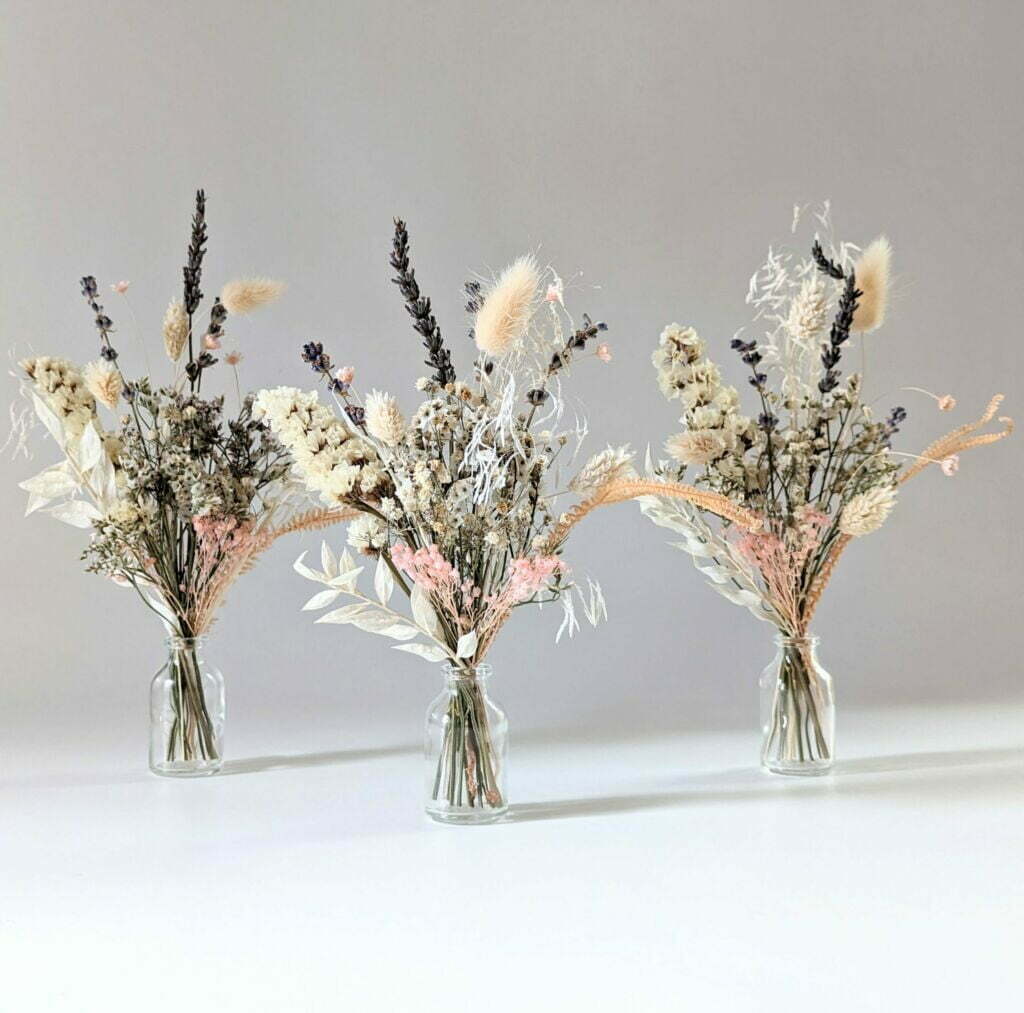 10 Pièces Mini Bouquet De Fleurs Séchées De Style Noël, Centres De Table De Mariage Bohème