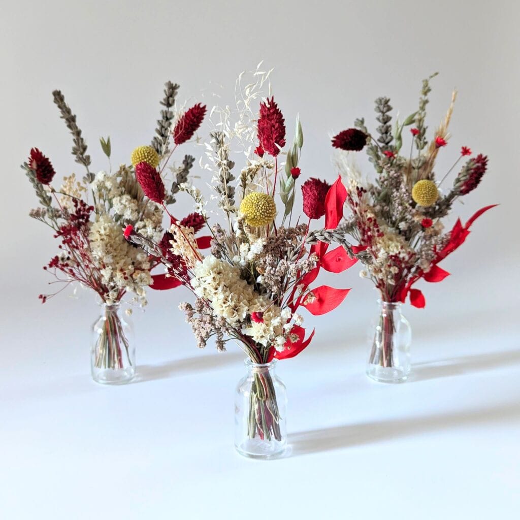 Fleurs Séchées Multicolores - Lot De 6 Bouquets Pour Déco Et DIY - 12