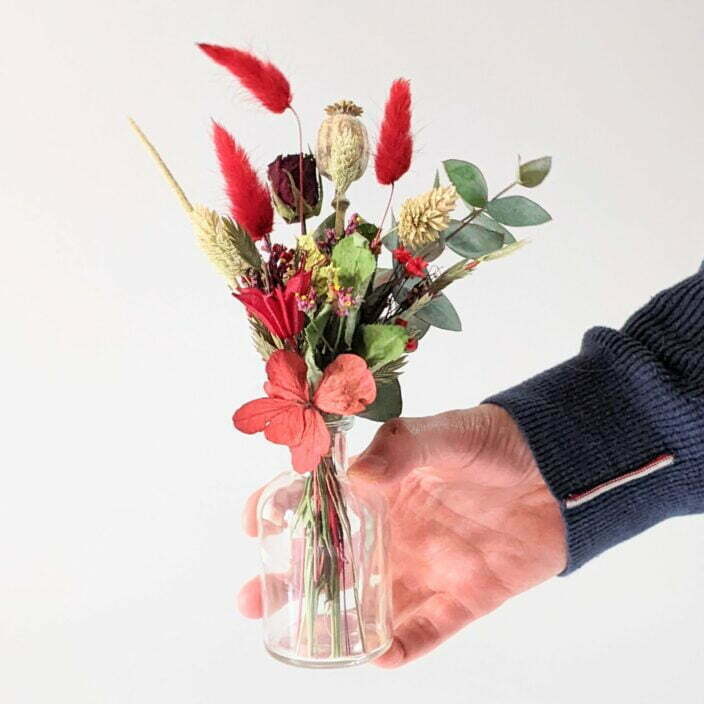 Petit bouquet de fleurs séchées et stabilisées pour décoration d’intérieur branchée, Darling 2