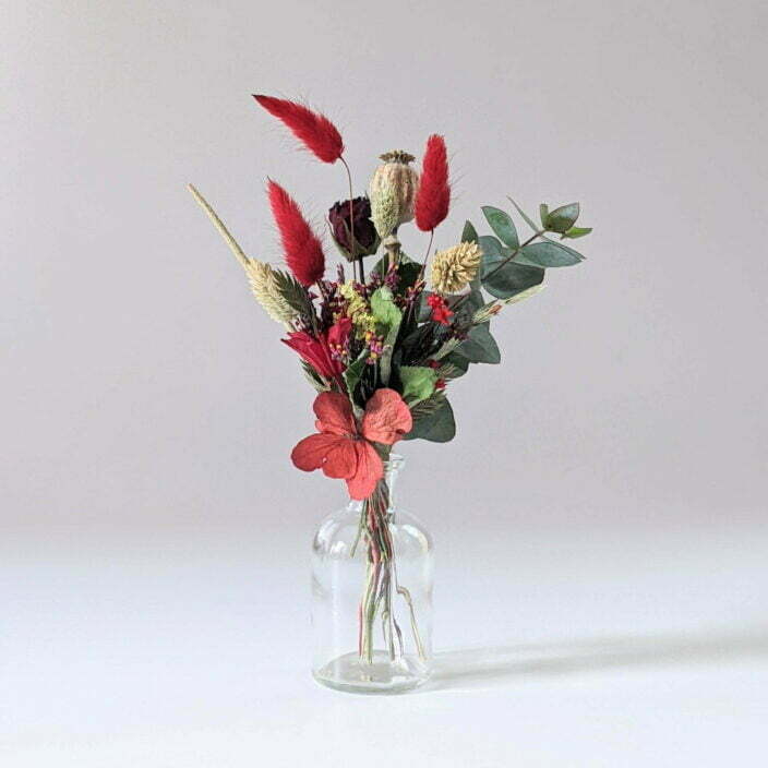 Petit bouquet de fleurs séchées et stabilisées pour décoration d’intérieur branchée, Darling