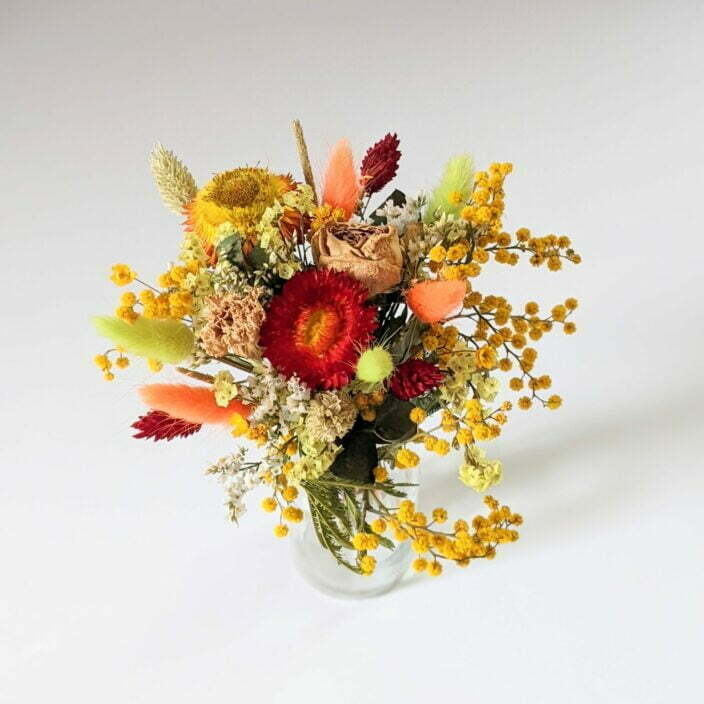 Petit bouquet de fleurs séchées et stabilisées pour décoration d’intérieur branchée, Pumpkin 4
