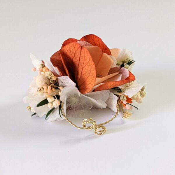 Bague de mariée artisanale en fleurs séchées & fleurs stabilisées, Chloé 3