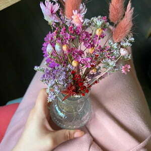 Mini bouquet de fleurs séchées pour décoration de table évènementielle, Rosae évalué par Marie