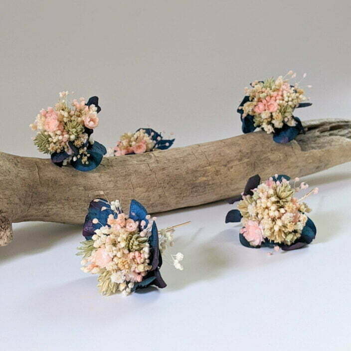 Épingle à cheveux ornée de fleurs séchées & fleurs stabilisées, Mona