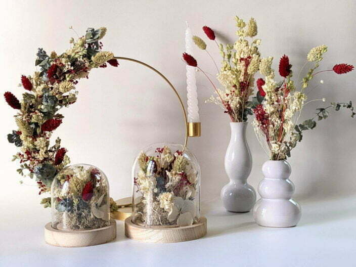 Duo de petits bouquets en fleurs séchées aux couleurs intemporelles, Sofia 4