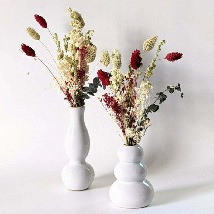 Duo de petits bouquets en fleurs séchées aux couleurs intemporelles, Sofia