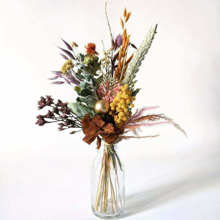 Petit bouquet de fleurs séchées aux couleurs automnales, Ginger 2