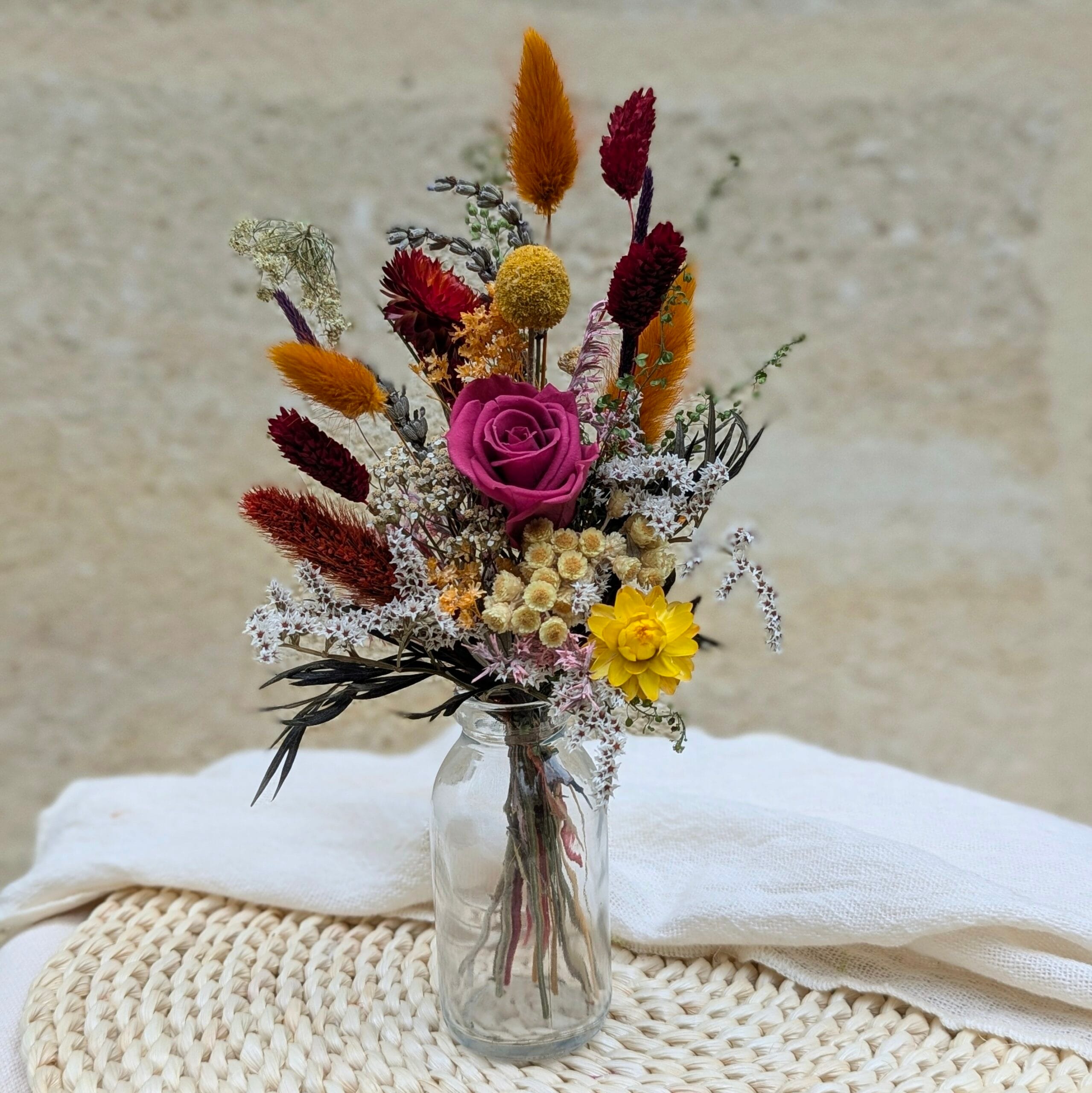 Petit bouquet de fleurs séchées aux couleurs automnales, Ginger – Image 3