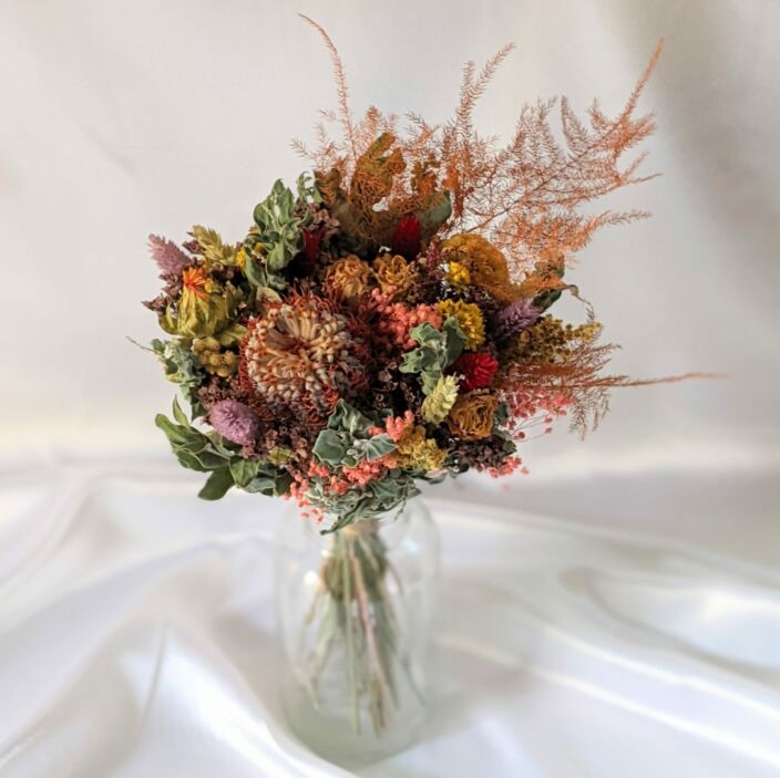 Bouquet de fleurs séchées aux couleurs automnales, Ginger 3