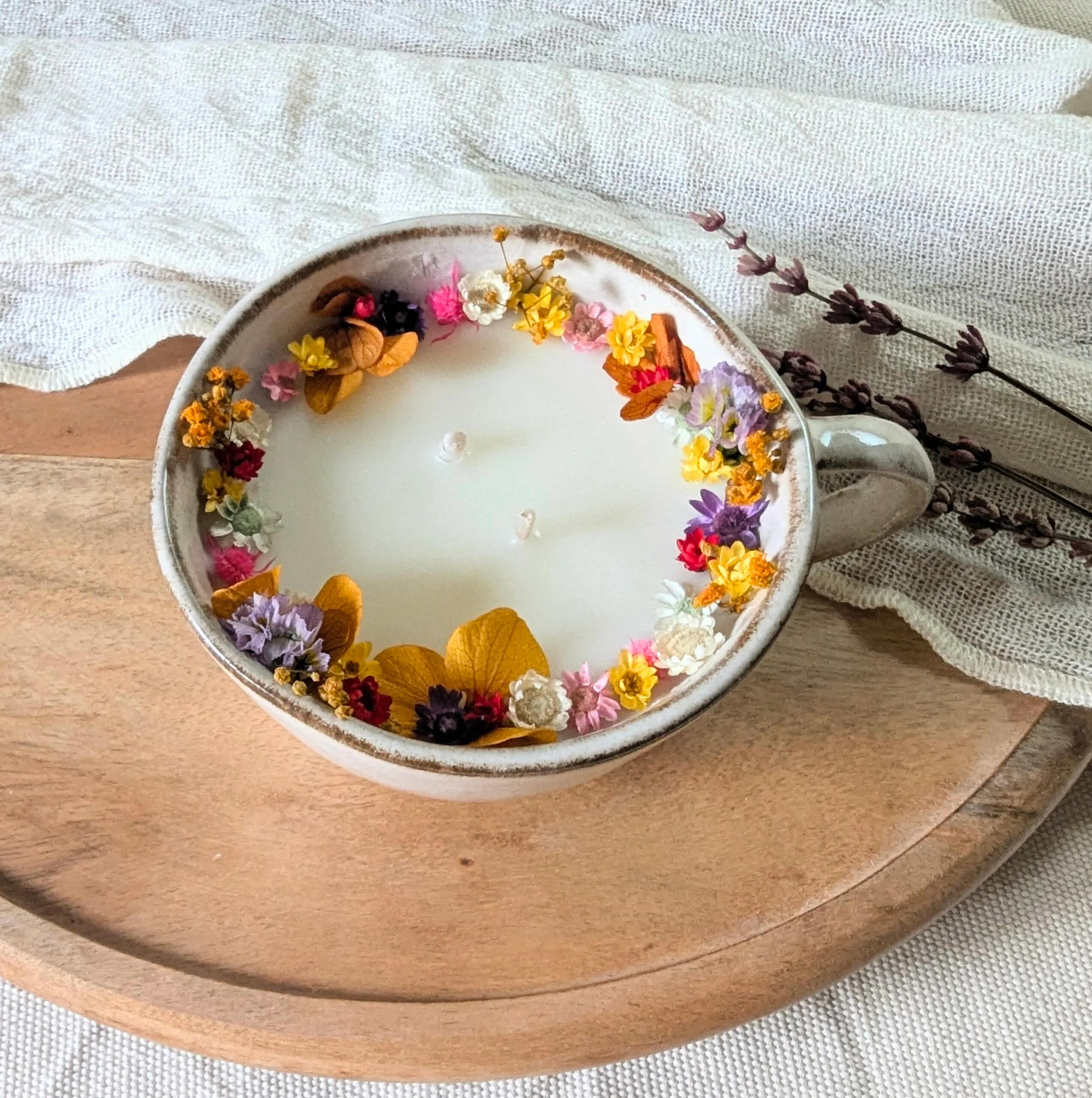 Bougie fleurie parfum lilas, Ginger – Image 2