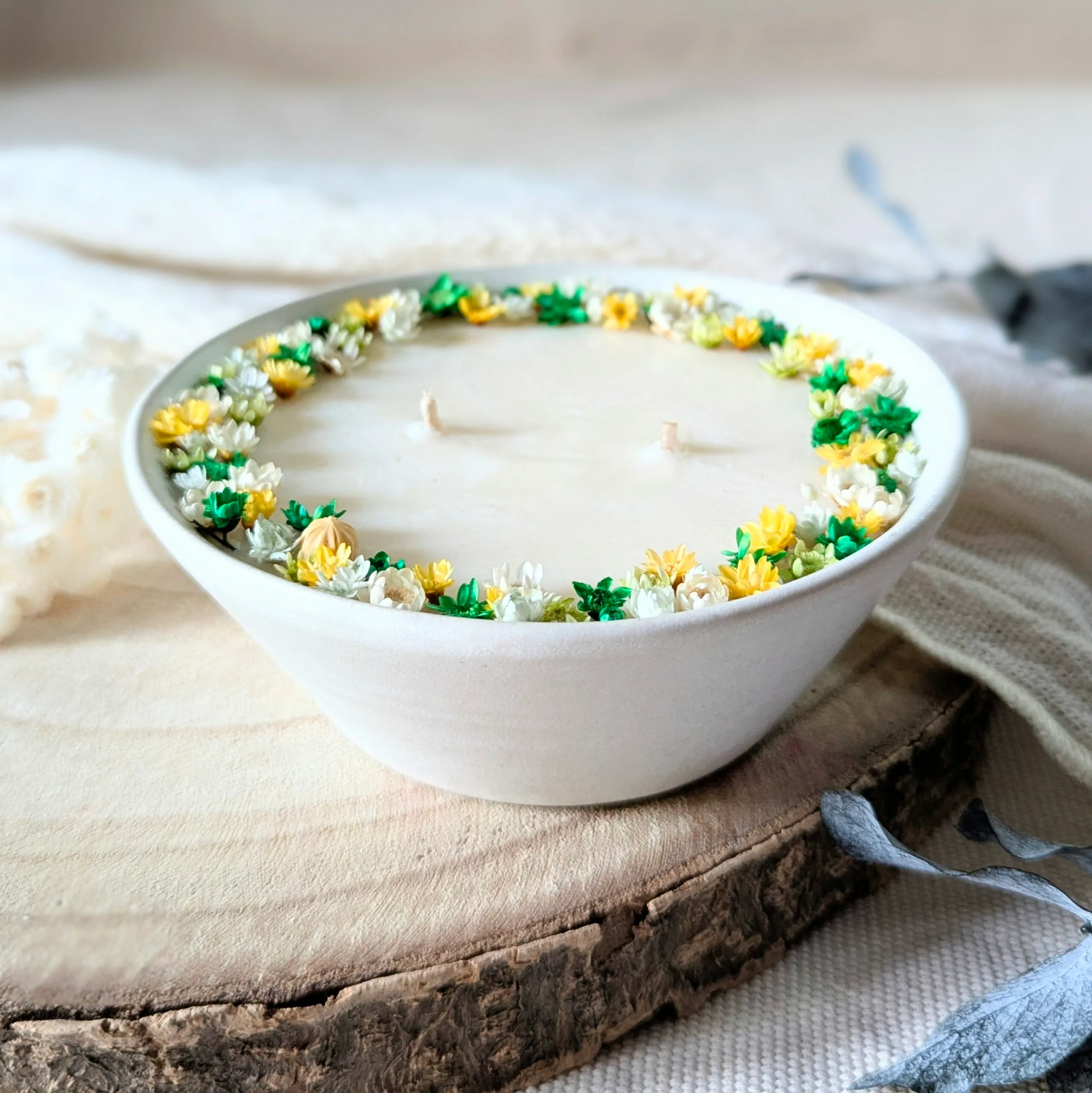 Bougie fleurie parfum pivoine, Rosae – Image 2