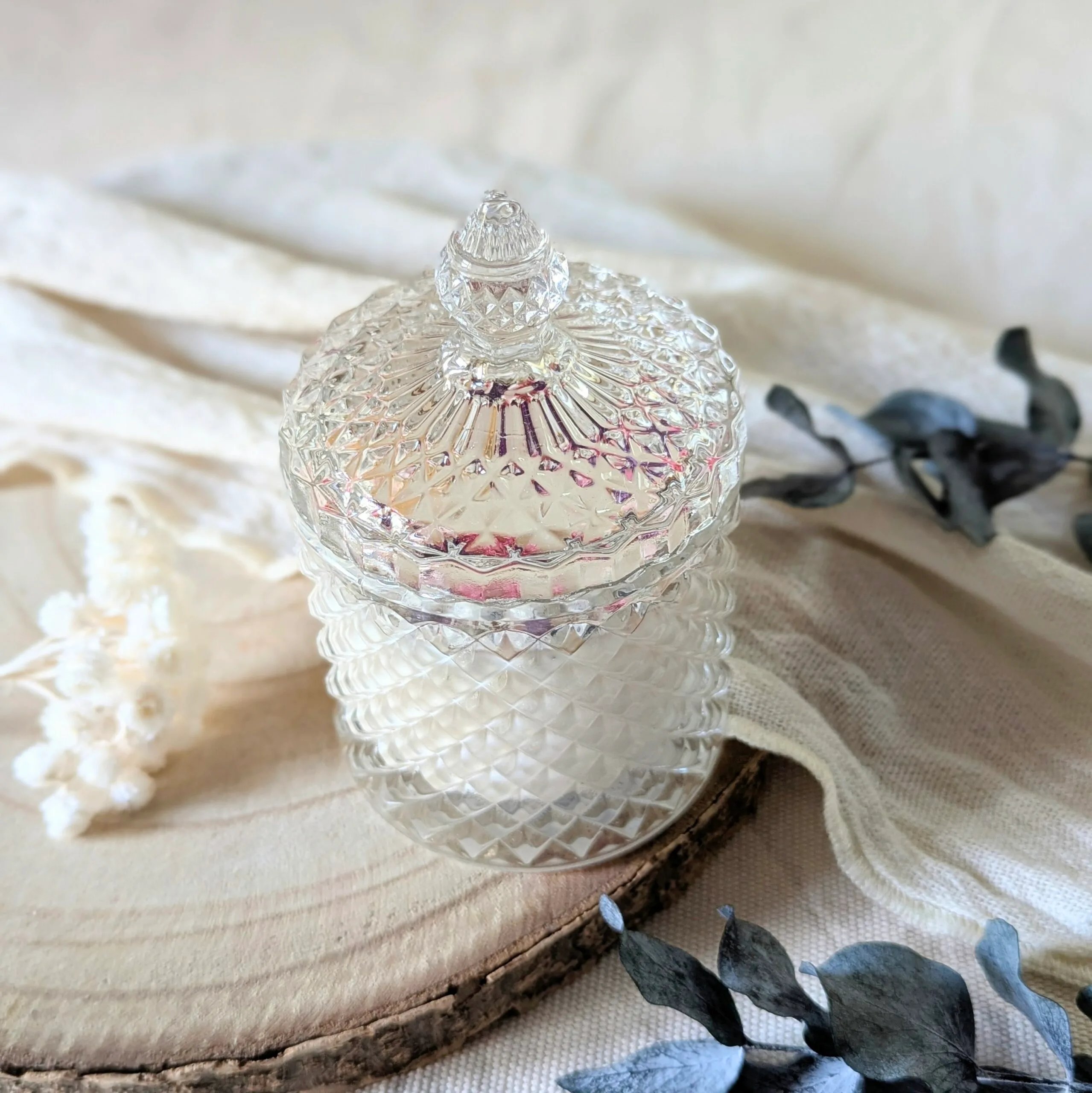 Bougie fleurie parfum pivoine, Hanaé – Image 3