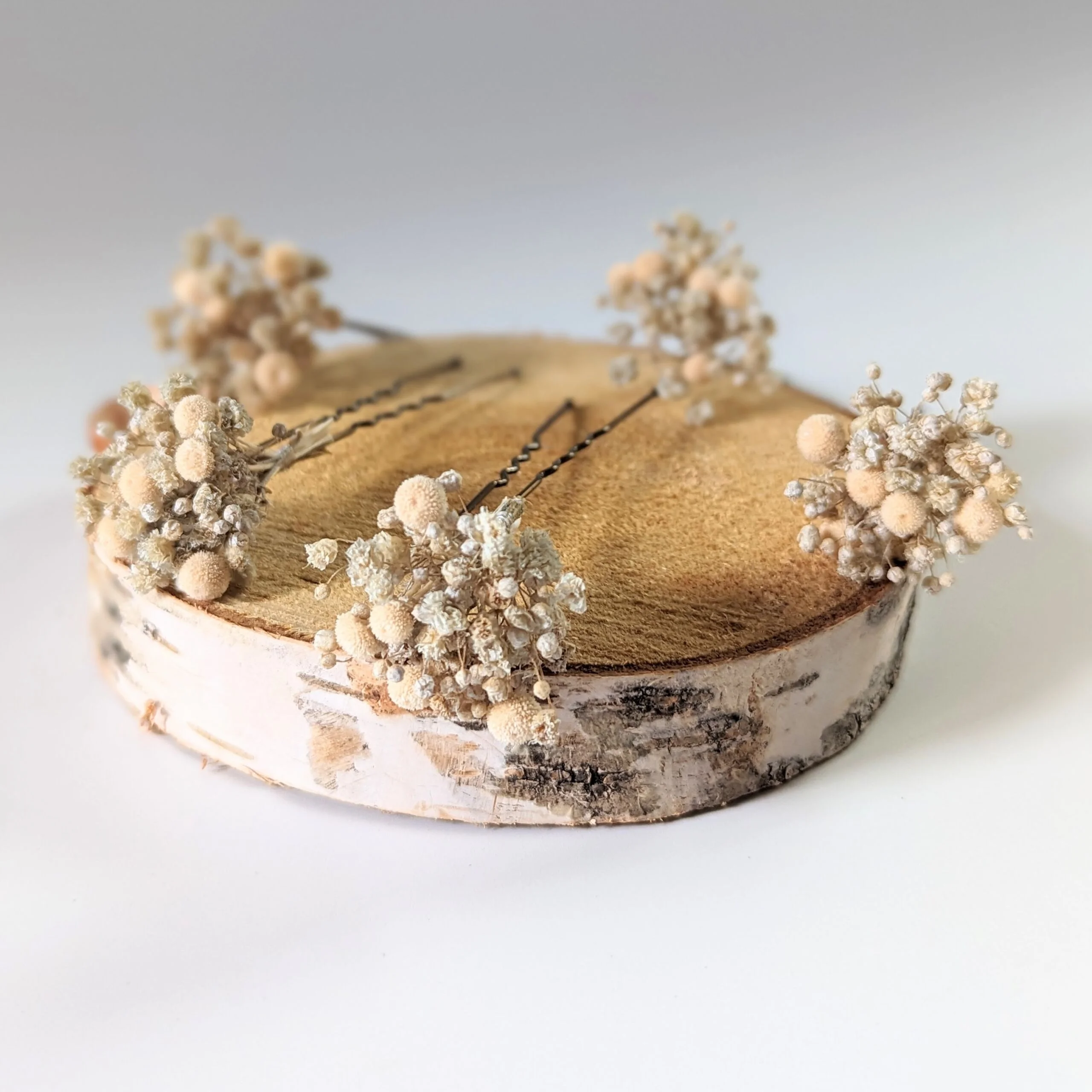 Épingle à cheveux ornée de gypsophile stabilisée, Alma – Image 2