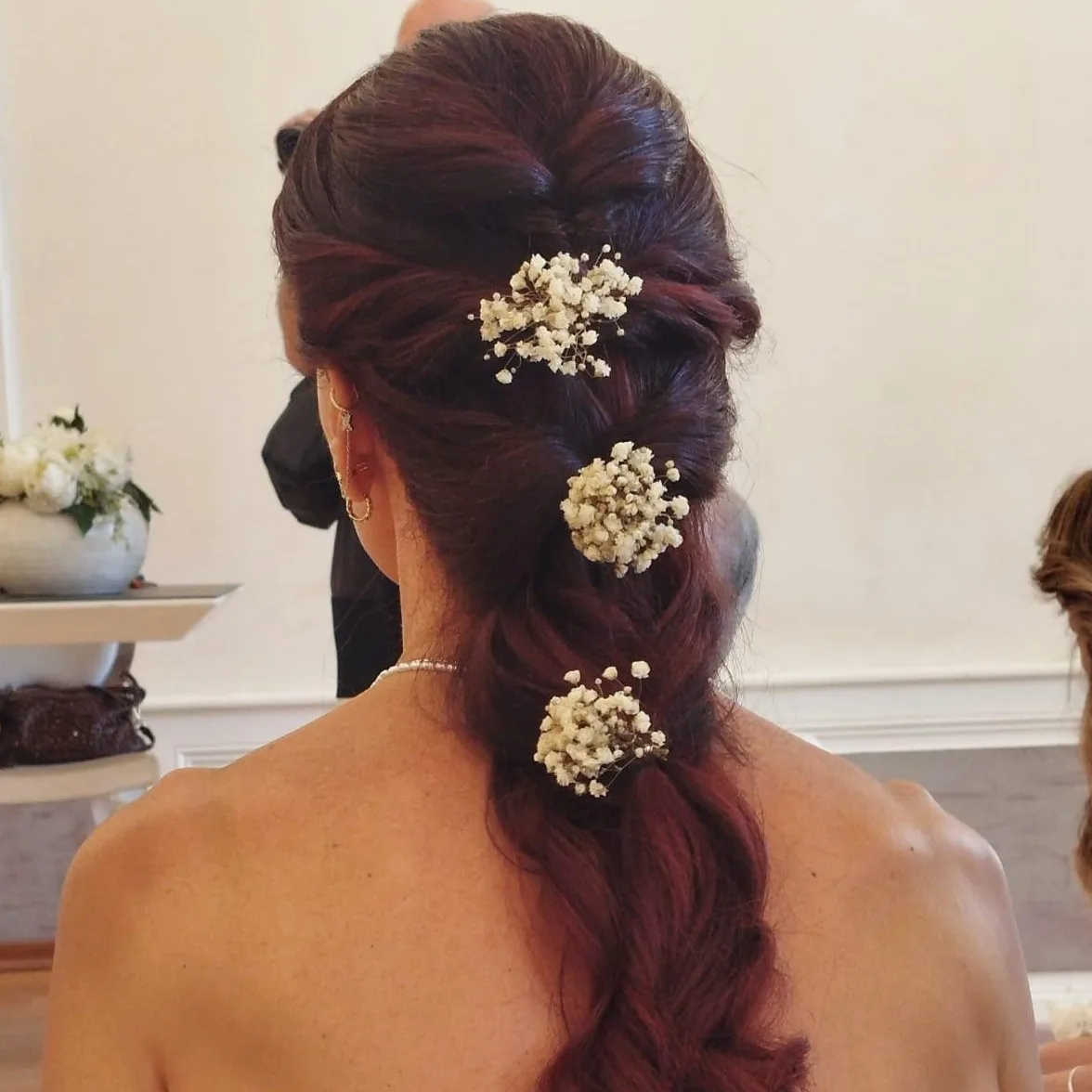 Épingle à cheveux ornée de gypsophile stabilisée, Alma – Image 4