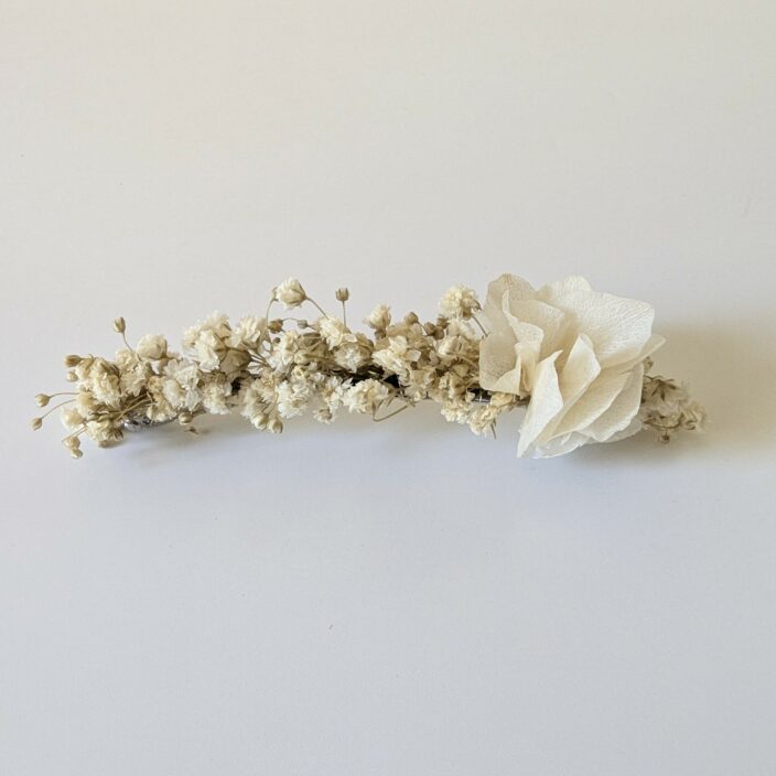 Barrette à cheveux ornée de gypsophile stabilisée, Alma – Image 2