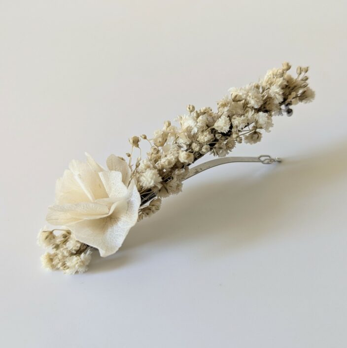 Barrette à cheveux ornée de gypsophile stabilisée, Alma – Image 3