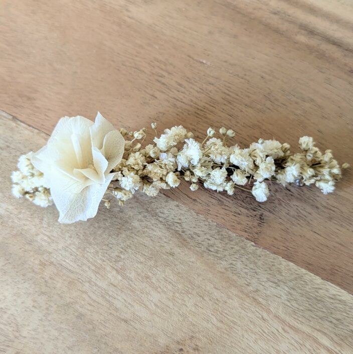 Barrette à cheveux ornée de gypsophile stabilisée, Alma – Image 4