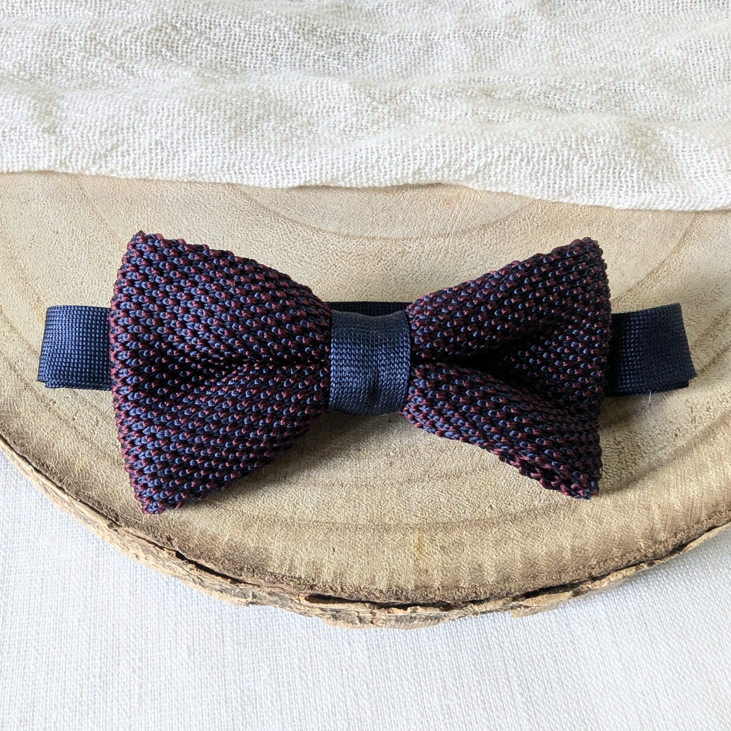 Nœud papillon homme élégant mariage et cérémonie, tissu texturé ajustable, Gabriel – Image 4