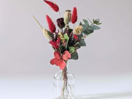 Petit bouquet de fleurs séchées et stabilisées pour décoration d’intérieur branchée Darling par Flora Paris